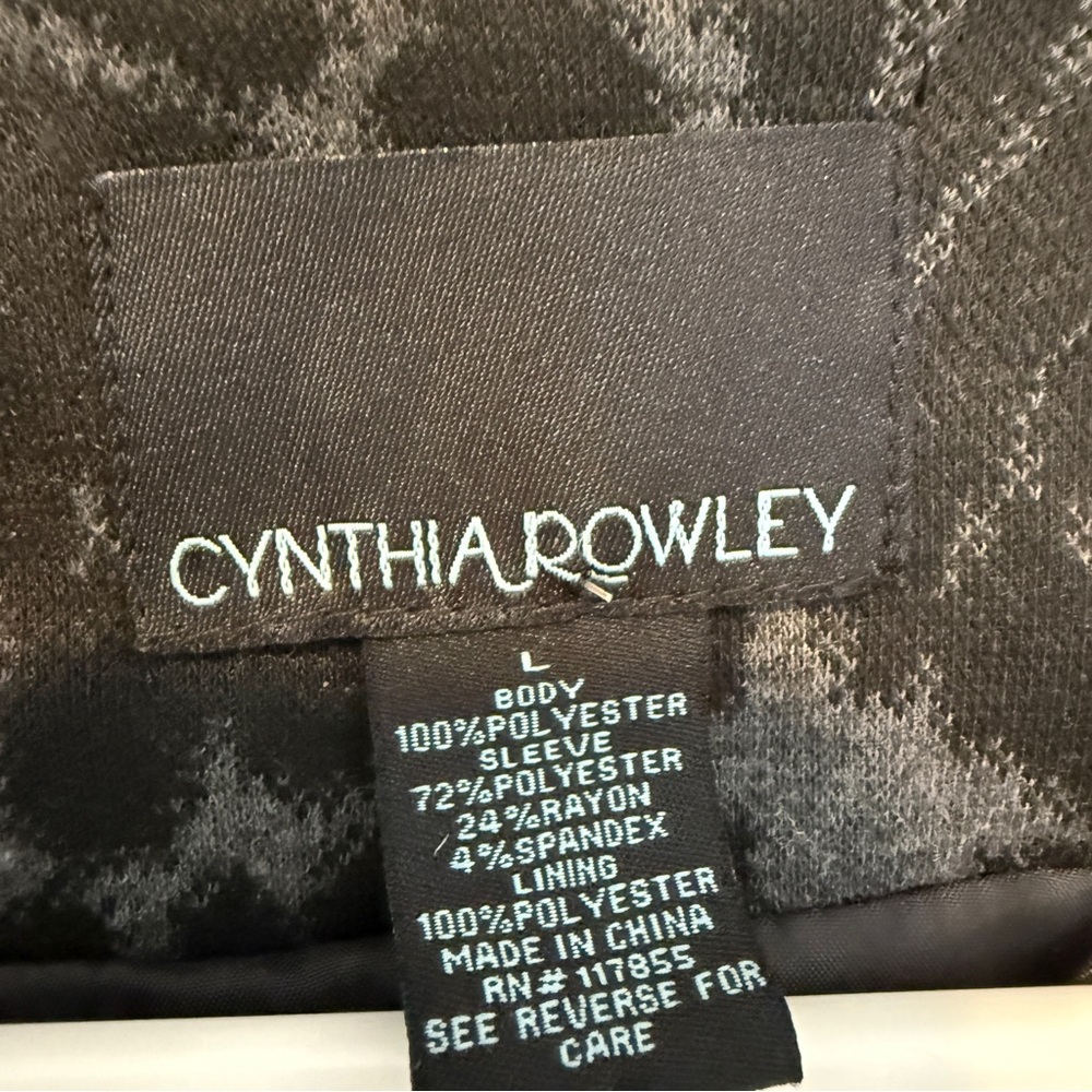 CYNTHIA ROWLEY Leopard Print Jacket SIZE L - Picture 2 of 11